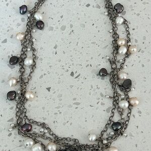 Sterling and Pearl Necklace